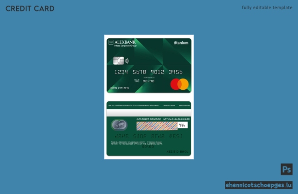 Ägypten Alexbank Titanium Mastercard Beispielvorschau